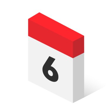 Basit izometrik takvim simgesini