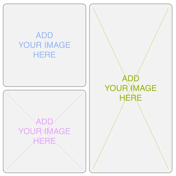 Fénykép collage keretek kialakítása — Stock Vector