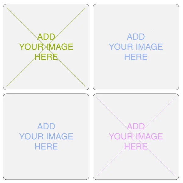 Photo collage frames design — Stock Vector