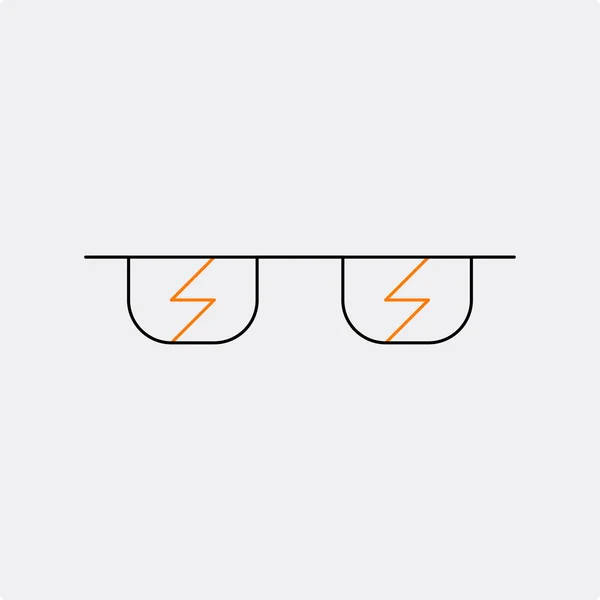 Gafas Graduadas Icono Aislado — Vector de stock