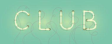 Neon tabela yazıt kulübü ile