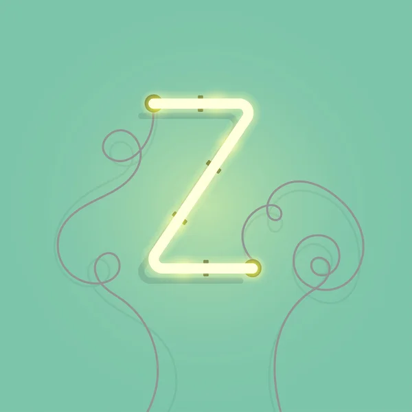 stock vector Neon character Z