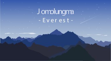 Everest Dağı illüstrasyon