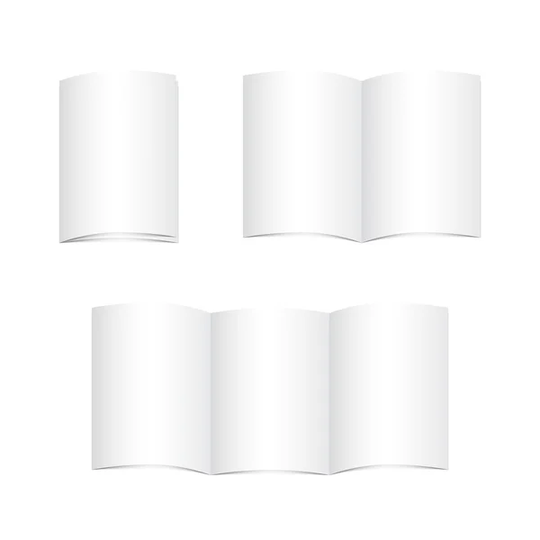 Folheto de modelo de papel em branco — Vetor de Stock