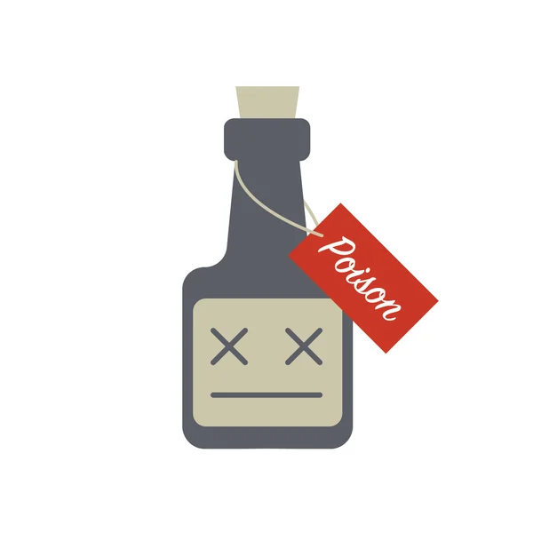 Μπουκάλι με δηλητήριο και φυσαλίδες. — Διανυσματικό Αρχείο