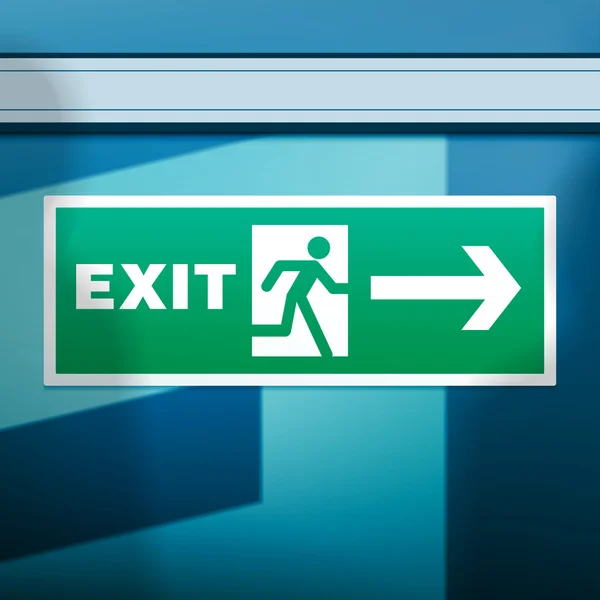 Çıkış işareti illüstrasyon