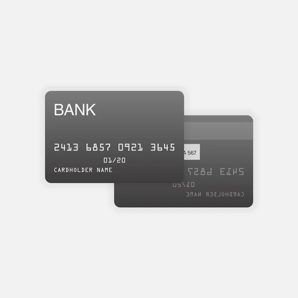 Cartão de débito ou crédito em branco — Vetor de Stock
