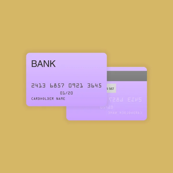 Leere Debit- oder Kreditkarte — Stockvektor
