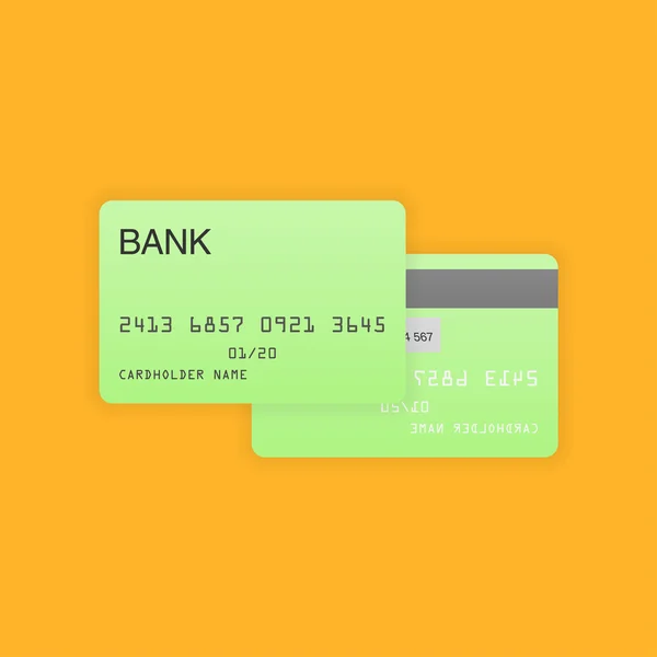 Порожня дебетова або кредитна картка — стоковий вектор