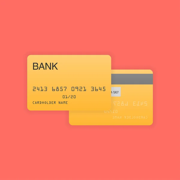 Cartão de débito ou crédito em branco — Vetor de Stock