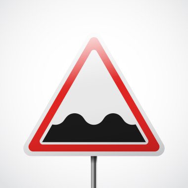 Uyarı yol işareti. Zorlu yol 