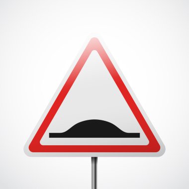 Uyarı yol işareti. Humps vektör 