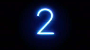Neon 2 bir süre sonra ortada belirir ve kaybolur. Mavi neon alfabe sembolünün döngü canlandırması
