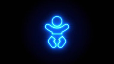   Neon ışığı bir süre sonra ortada belirir ve kaybolur. Döngülü canlandırma
