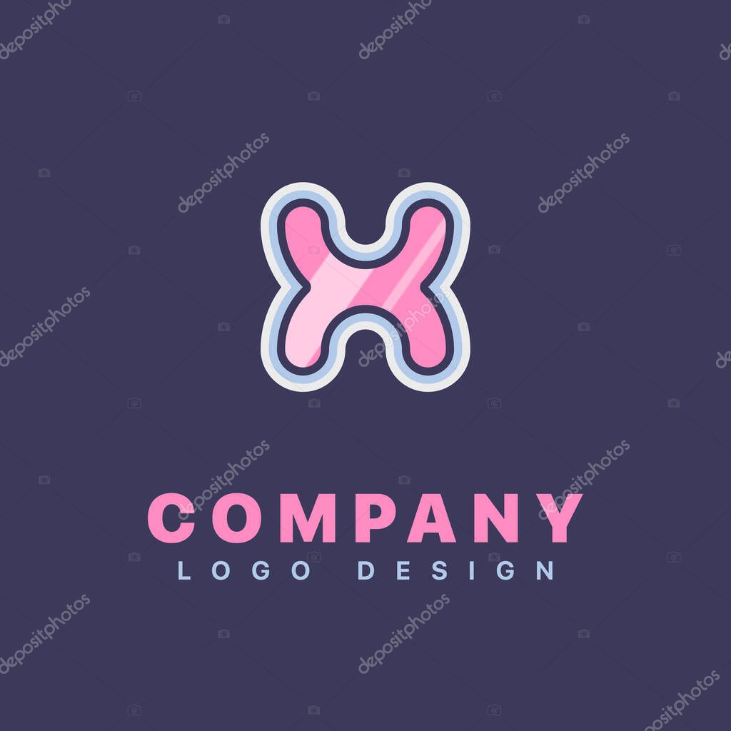 Letter X logo design template. Company logo icon