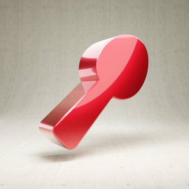 Kaşık ikonu. Beyaz beton arka planda izole edilmiş altın parıltılı üniversite sembolü. Web sitesi için modern simge, sosyal medya, sunum, tasarım şablonu ögesi. 3 Boyutlu Hazırlama.