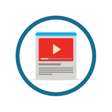 Enerji Verimliliği Teçhizatı Kurulumu hakkında video dersi. Vektör simgesi.