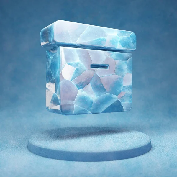 Arşiv Simgesi Mavi Kar Podyumunda Çatlamış Mavi Buz Arşivi Sembolü — Stok fotoğraf