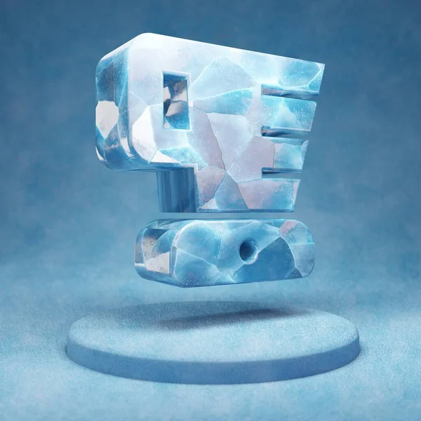 Ícone Liquidificador Símbolo Liquidificador Gelo Azul Rachado Pódio Neve Azul — Fotografia de Stock