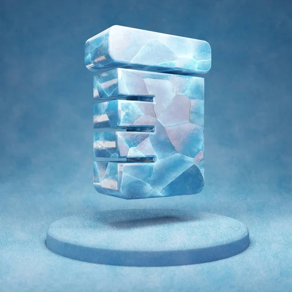 Reçeteli Şişe Ikonu Mavi Kar Podyumunda Kırık Mavi Buz Reçeteli — Stok fotoğraf