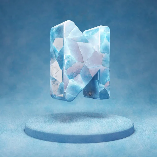 Étape Icône Avant Cracked Blue Ice Step Forward Symbole Sur — Photo