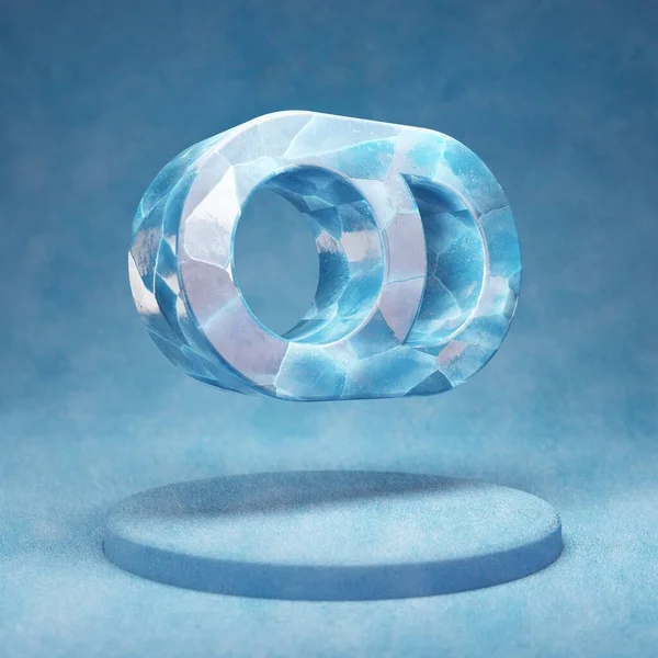 Εναλλαγή Εικονιδίου Εκτός Λειτουργίας Σπασμένο Μπλε Ice Toggle Σύμβολο Μπλε — Φωτογραφία Αρχείου