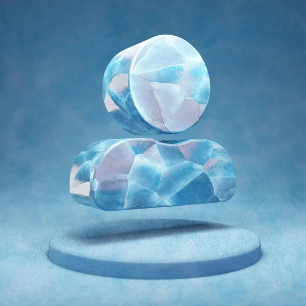 Εικονίδιο Χρήστη Ραγισμένο Μπλε Σύμβολο Χρήστη Πάγου Μπλε Βάθρο Χιονιού — Φωτογραφία Αρχείου