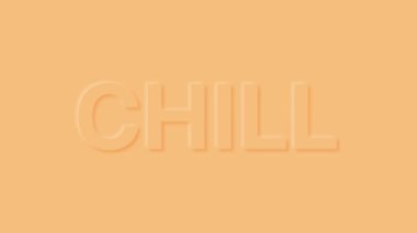 Pastel renkli Kelime Soğukluğu. Moda neumorfizm döngüsü canlandırması.