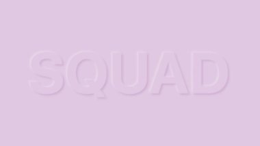 Kelime Mangası pastel renkte. Moda neumorfizm döngüsü canlandırması.