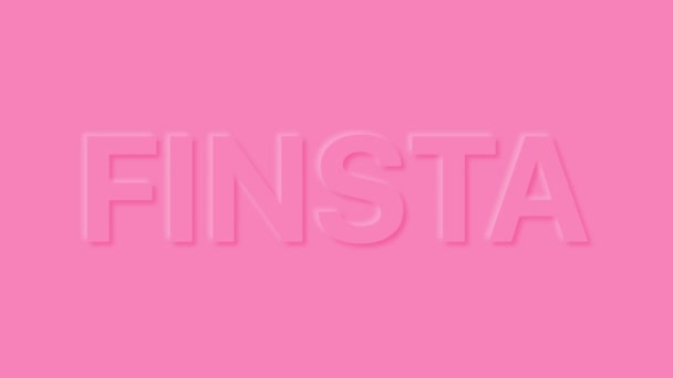 Word Finsta in Pastellfarbe. Trendige Neumorphismus-Schleifen-Animation. — Stockvideo