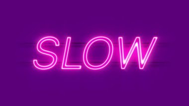 Menekşe arkaplanda yavaş neon işareti.