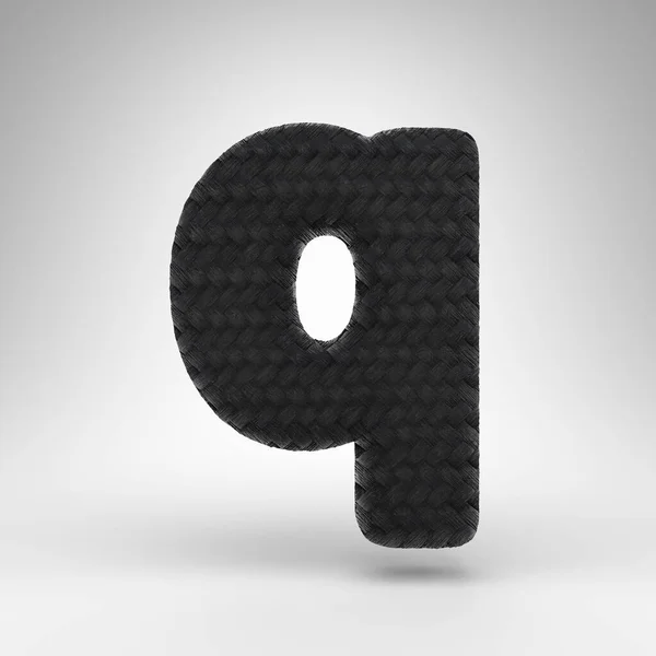 Letter Lowercase White Background Black Carbon Fiber Rendered Font Carbon — Stock Photo, Image