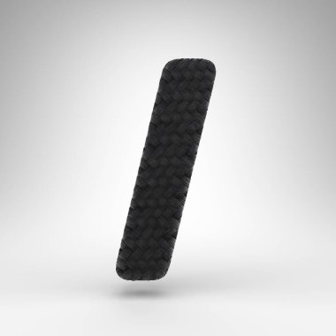 Beyaz arkaplanda ileri / geri işareti. Karbon iplik desenli siyah karbon fiber 3D işareti.