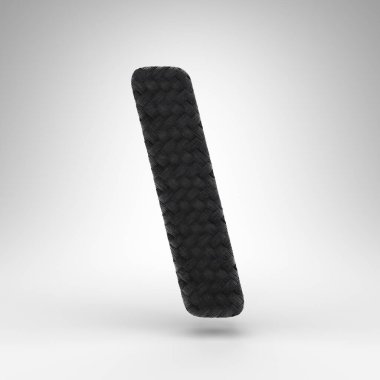 Beyaz arka planda sırt / çizgi sembolü. Siyah karbon fiber 3D karbon iplik desenli işaret.