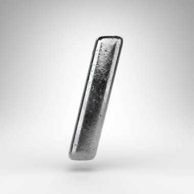 Beyaz arkaplanda ileri / geri işareti. Parlak metal desenli 3 boyutlu işaret..