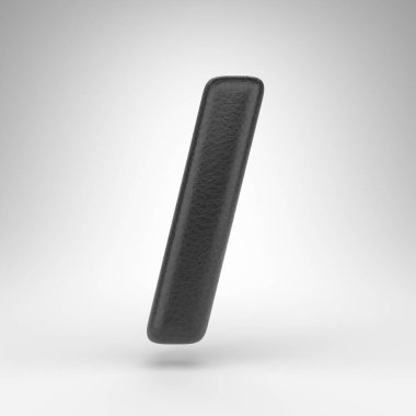 Beyaz arkaplanda ileri / geri işareti. Deri dokusuyla işlenmiş siyah deri 3D..