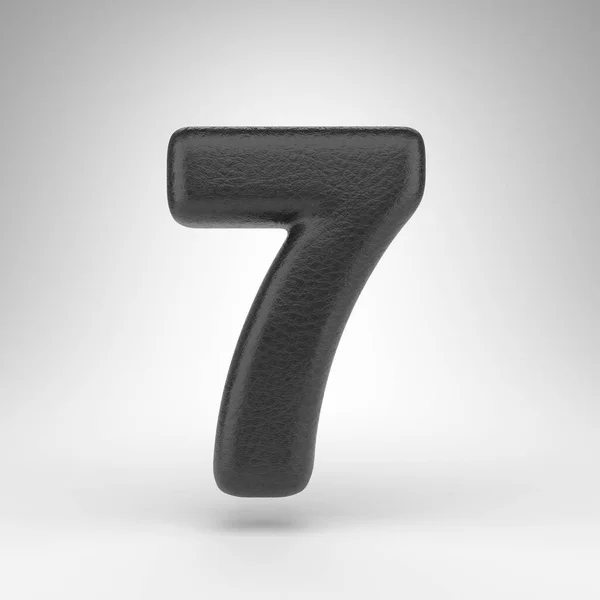 背景に7番 ブラックレザー3Dレンダリング番号で肌の質感 — ストック写真
