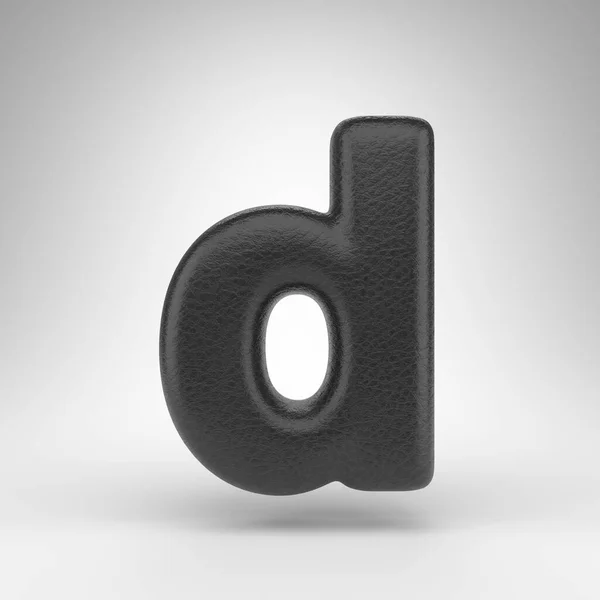 Letter Kleine Letters Witte Achtergrond Zwart Leder Gerenderd Lettertype Met — Stockfoto