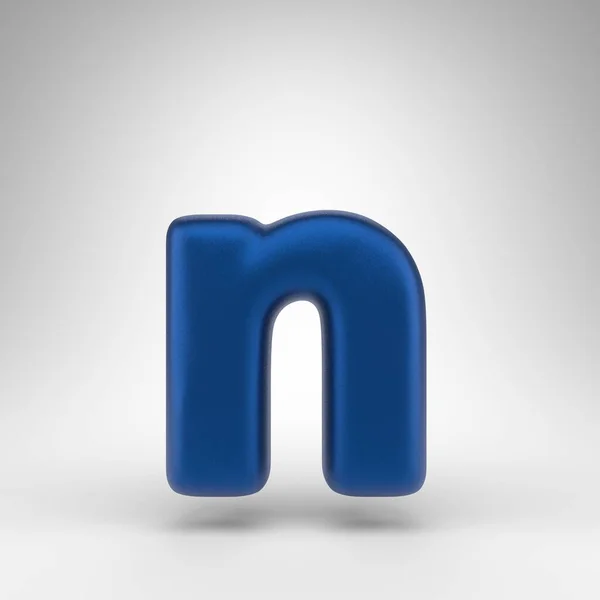 Letter Kleine Letters Witte Achtergrond Geanodiseerd Blauw Gerenderd Lettertype Met — Stockfoto