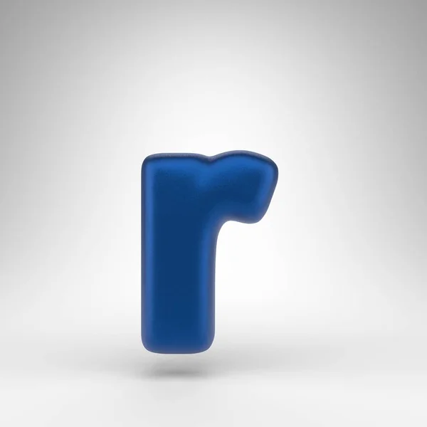 Буква Белом Фоне Анодированный Синий Шрифт Матовой Текстурой — стоковое фото