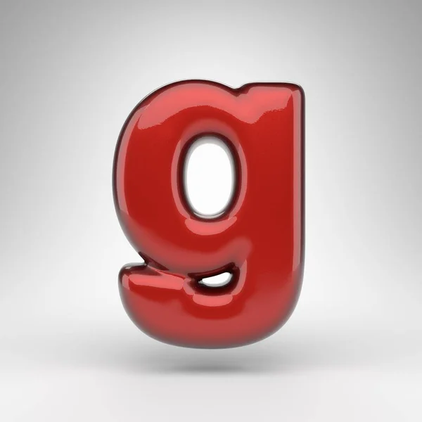 Letter Kleine Letters Witte Achtergrond Rode Auto Verf Gerenderd Lettertype — Stockfoto