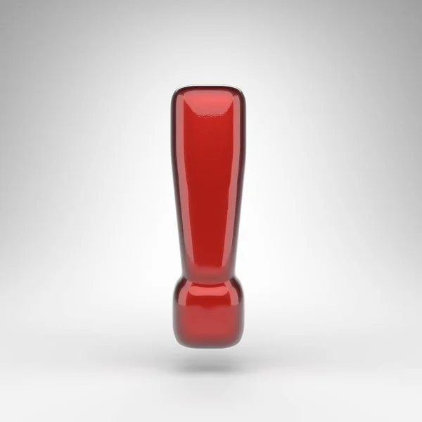 Utropspunkt Symbol Vit Bakgrund Röd Bilfärg Renderad Skylt Med Blank — Stockfoto