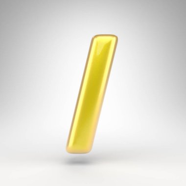 Beyaz arkaplanda ileri / geri işareti. Sarı renkli 3D boyalı, parlak metalik yüzeyi olan bir tabela..