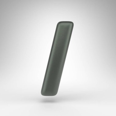 Beyaz arkaplanda ileri / geri işareti. Mat desenli kutsanmış yeşil 3D imzalı.