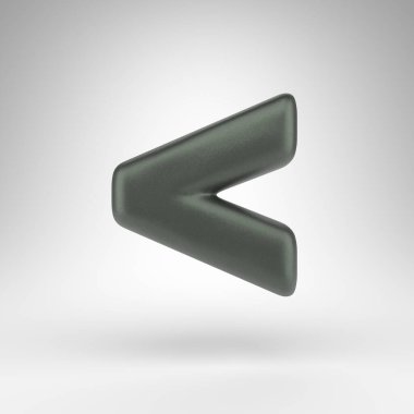 Beyaz arka plandaki sembolden daha az. Mat desenli kutsanmış yeşil 3D imzalı.