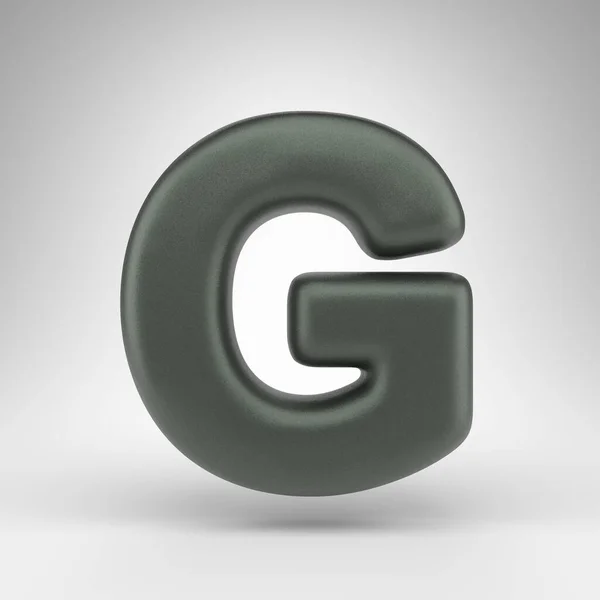 Буква Белом Фоне Анодированный Зеленый Шрифт Матовой Текстурой — стоковое фото