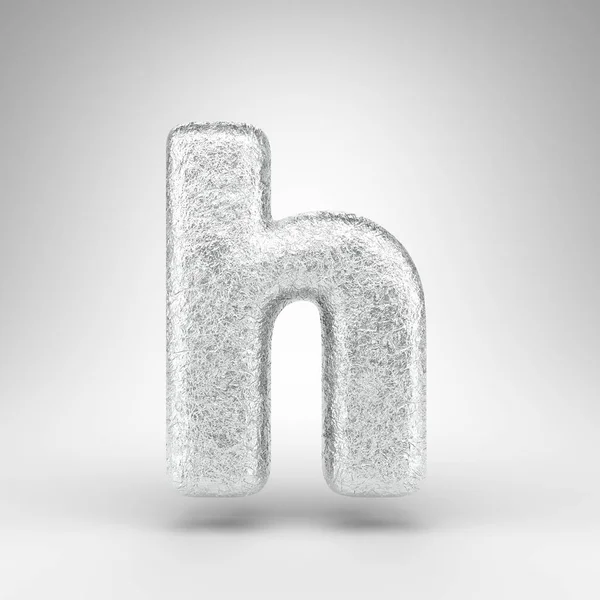 Letter Kleine Letters Witte Achtergrond Gereconstitueerde Aluminiumfolie Gerenderd Lettertype Met — Stockfoto