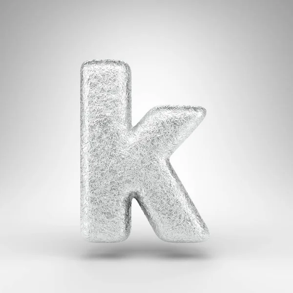 Letter Kleine Letters Witte Achtergrond Gereconstitueerde Aluminiumfolie Gerenderd Lettertype Met — Stockfoto