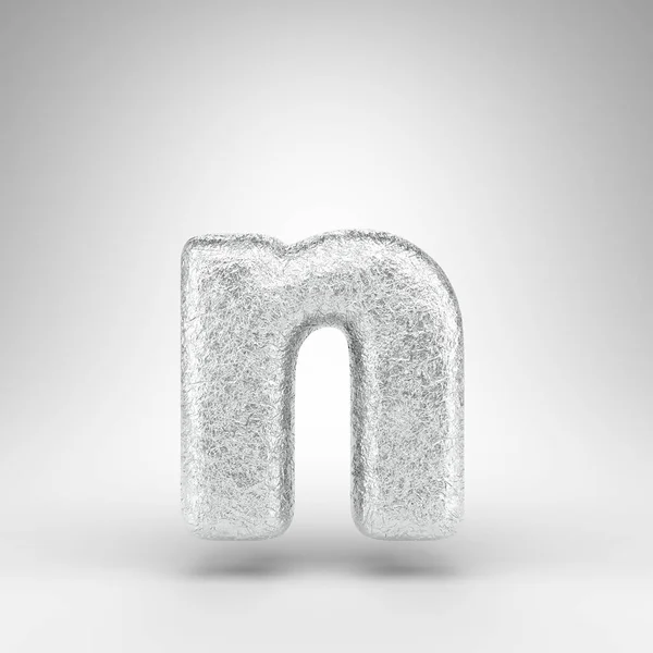 Letter Kleine Letters Witte Achtergrond Gereconstitueerde Aluminiumfolie Gerenderd Lettertype Met — Stockfoto