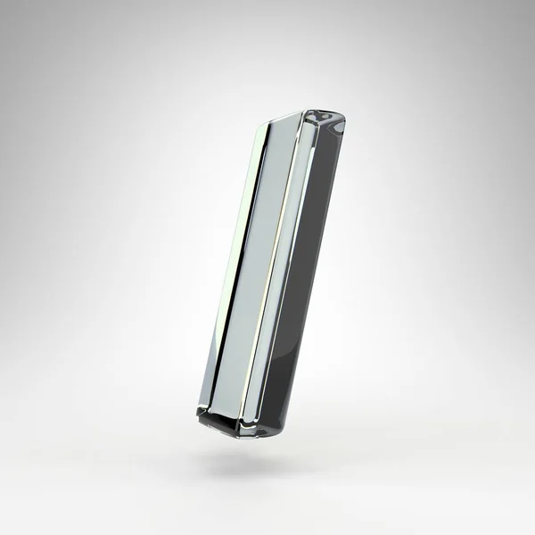 Símbolo de barra para a frente no fundo branco. Lente de câmera de vidro transparente sinal 3D com dispersão. — Fotografia de Stock